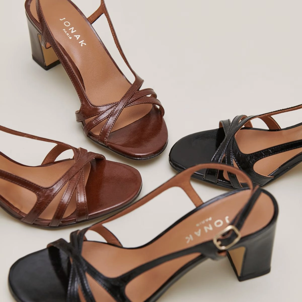 088- Vaiana Cuir Brillant Marron