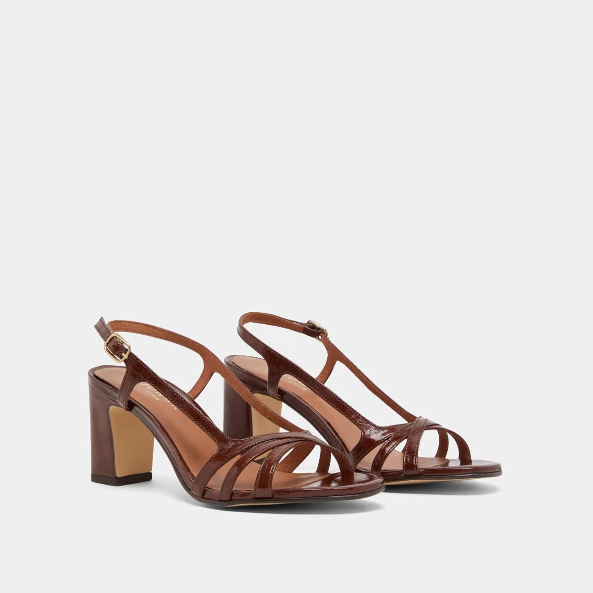 088- Vaiana Cuir Brillant Marron