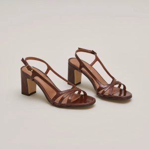 088- Vaiana Cuir Brillant Marron