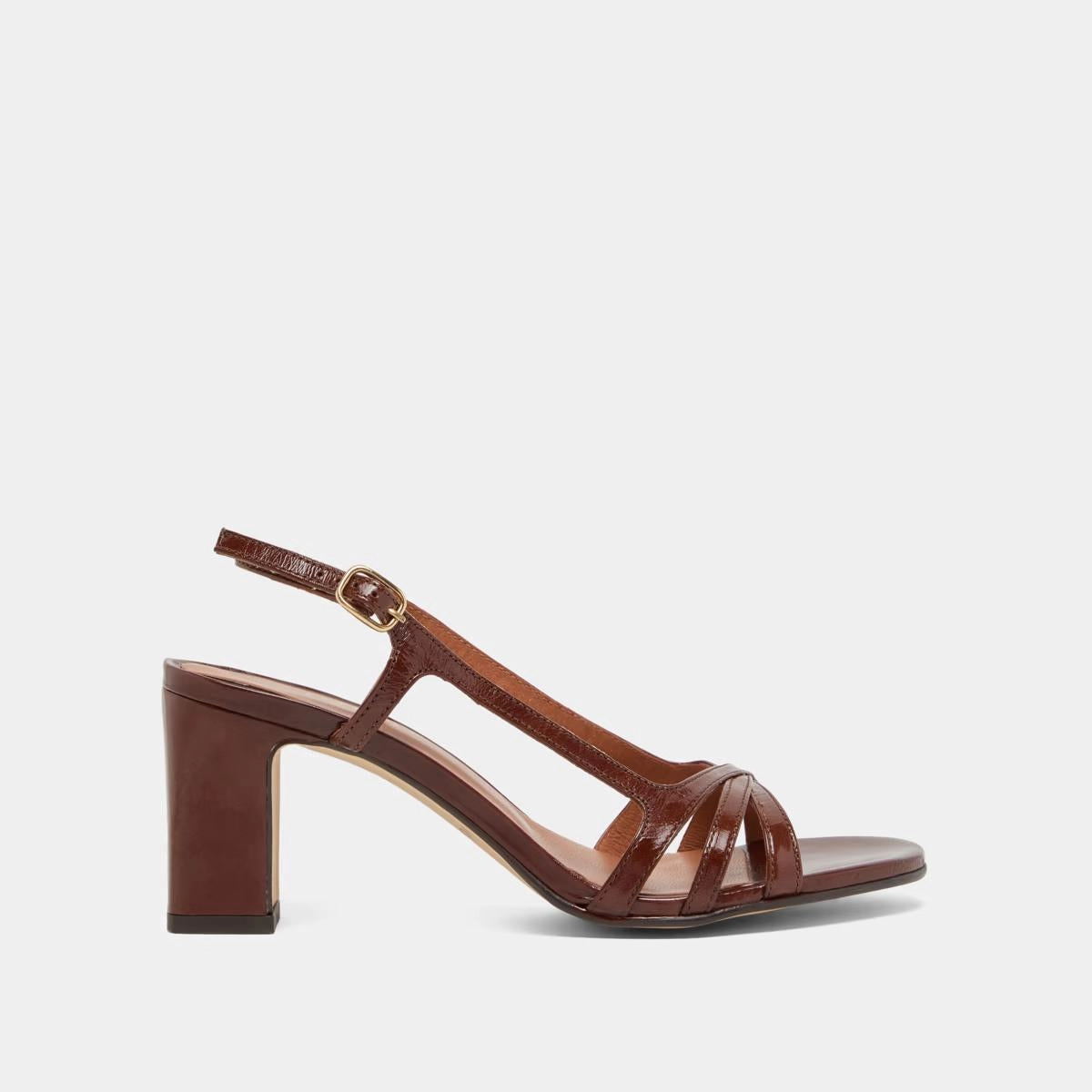 088- Vaiana Cuir Brillant Marron