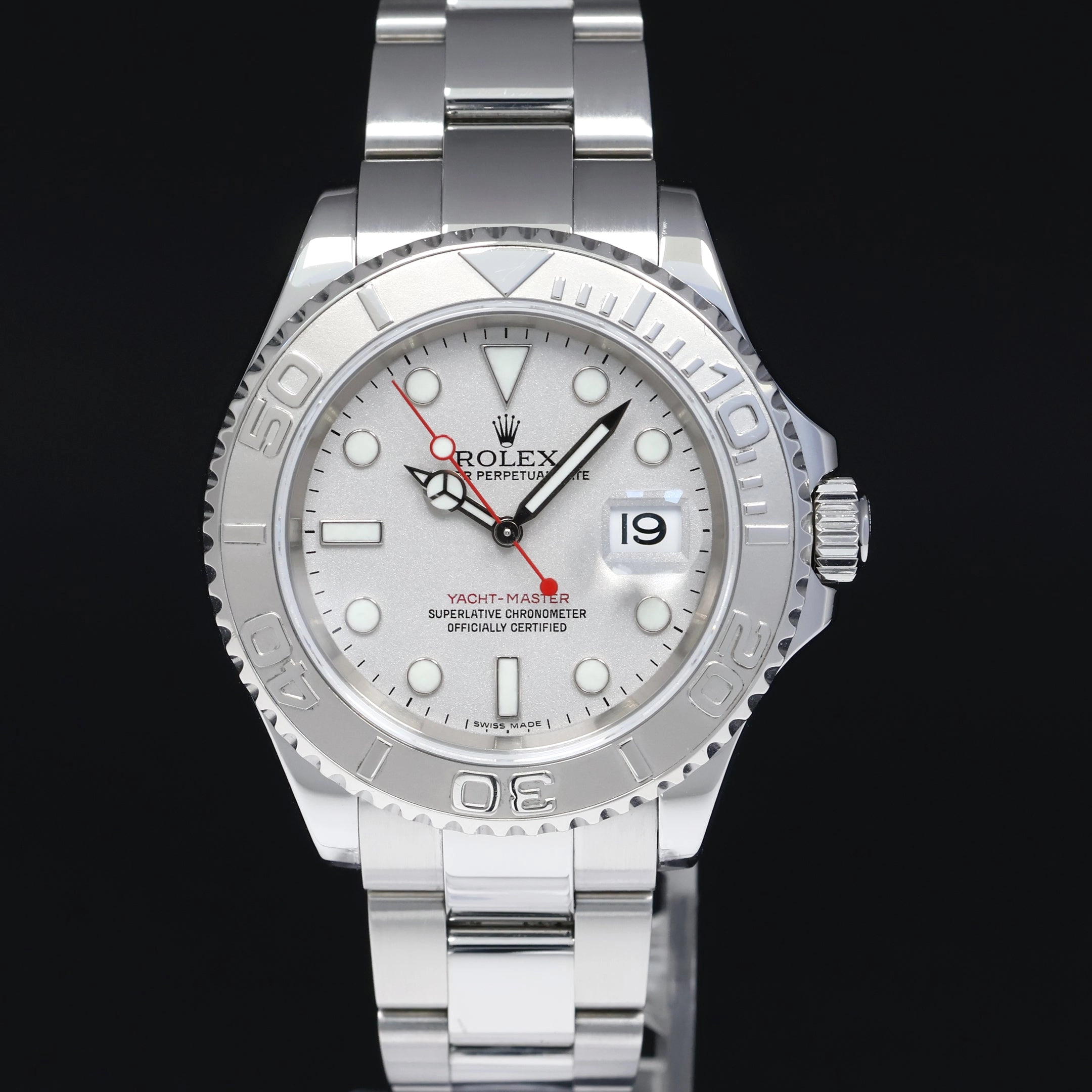 2010 MINT Rolex Yacht-Master 16622 Steel Platinum Bezel Oyster 40mm Watch Box