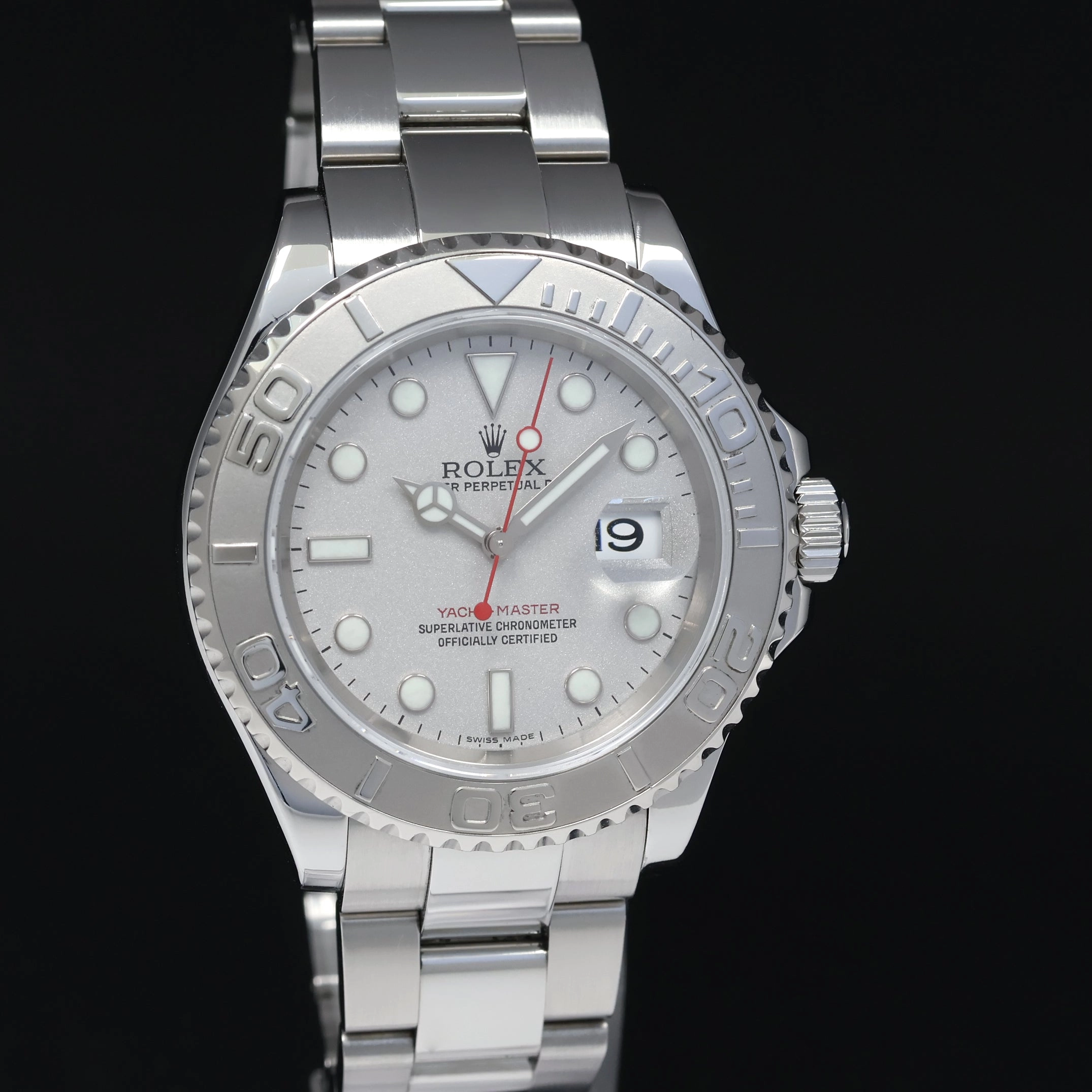 2010 MINT Rolex Yacht-Master 16622 Steel Platinum Bezel Oyster 40mm Watch Box
