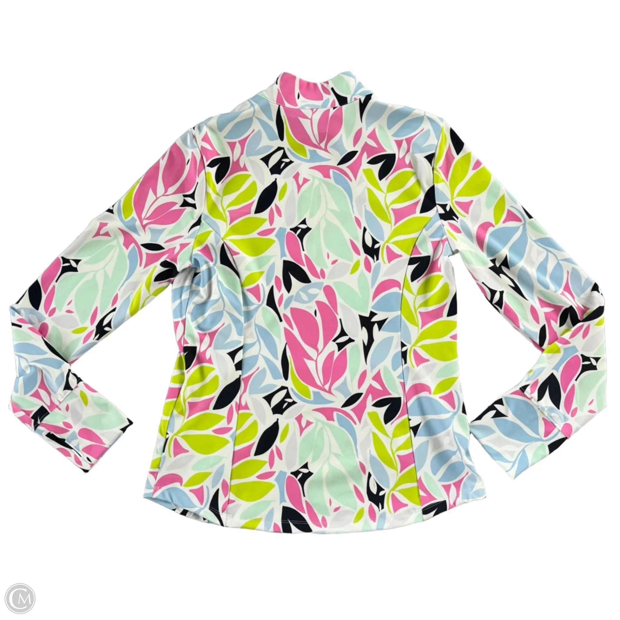 Athletic Top Long Sleeve Collar By Tommy Bahama In Multi-colored, Size: L