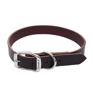 Circle T® Latigo Leather Town Dog Collar, Medium 18"
