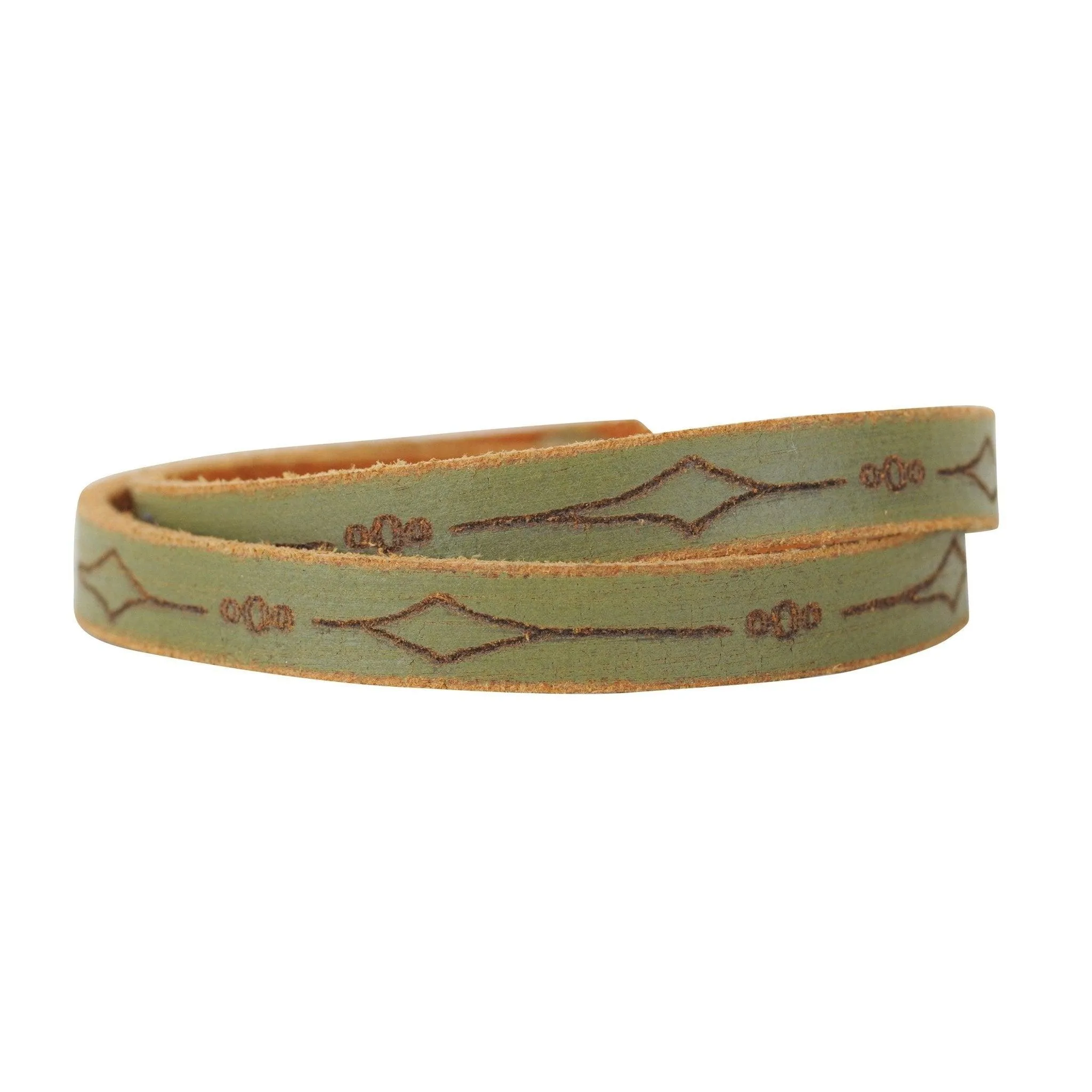 Double Wrap Laser Diamond Leather Bracelet