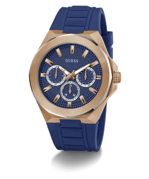 GUESS Mens Blue 2-Tone Multi-function Watch