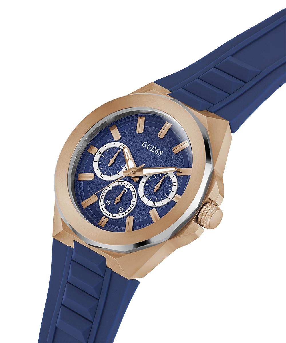 GUESS Mens Blue 2-Tone Multi-function Watch