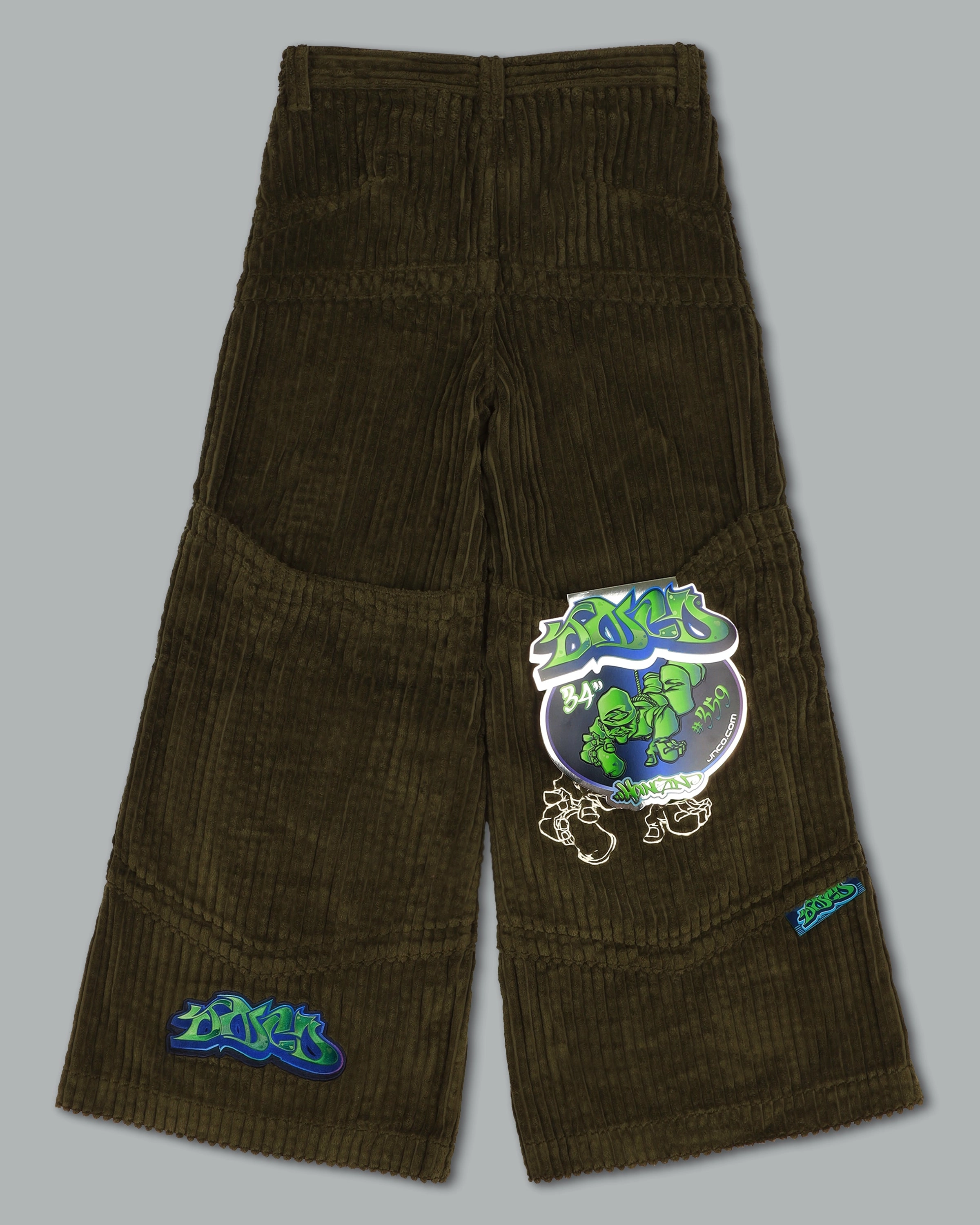 Hangin'. 34. 2 Wale Corduroy. Moss.