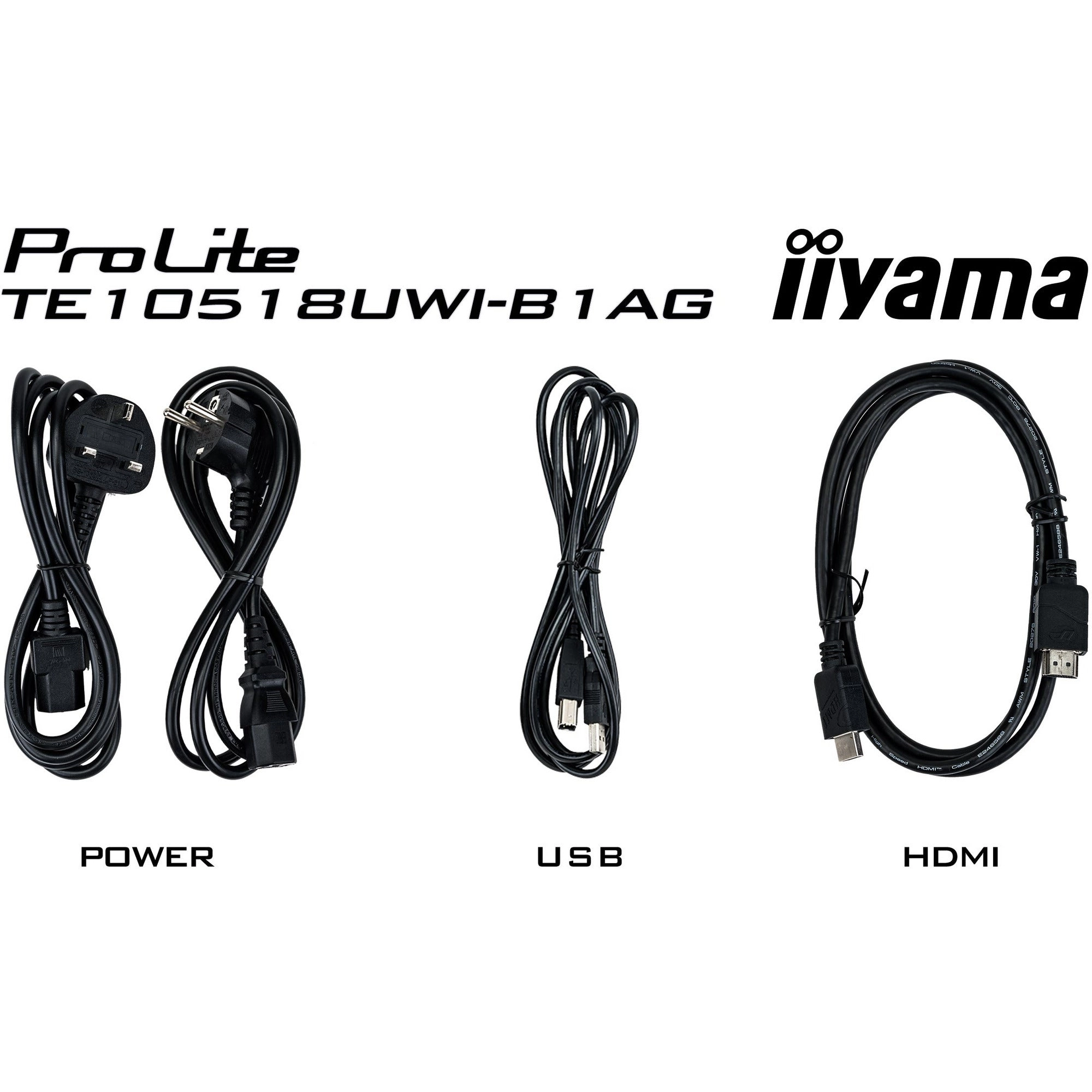Iiyama ProLite TE10518UWI-B1AG 105" PureTouch-IR  Touch Screen 4K 24/7 Large Format Display with Android, Wifi & USB-C