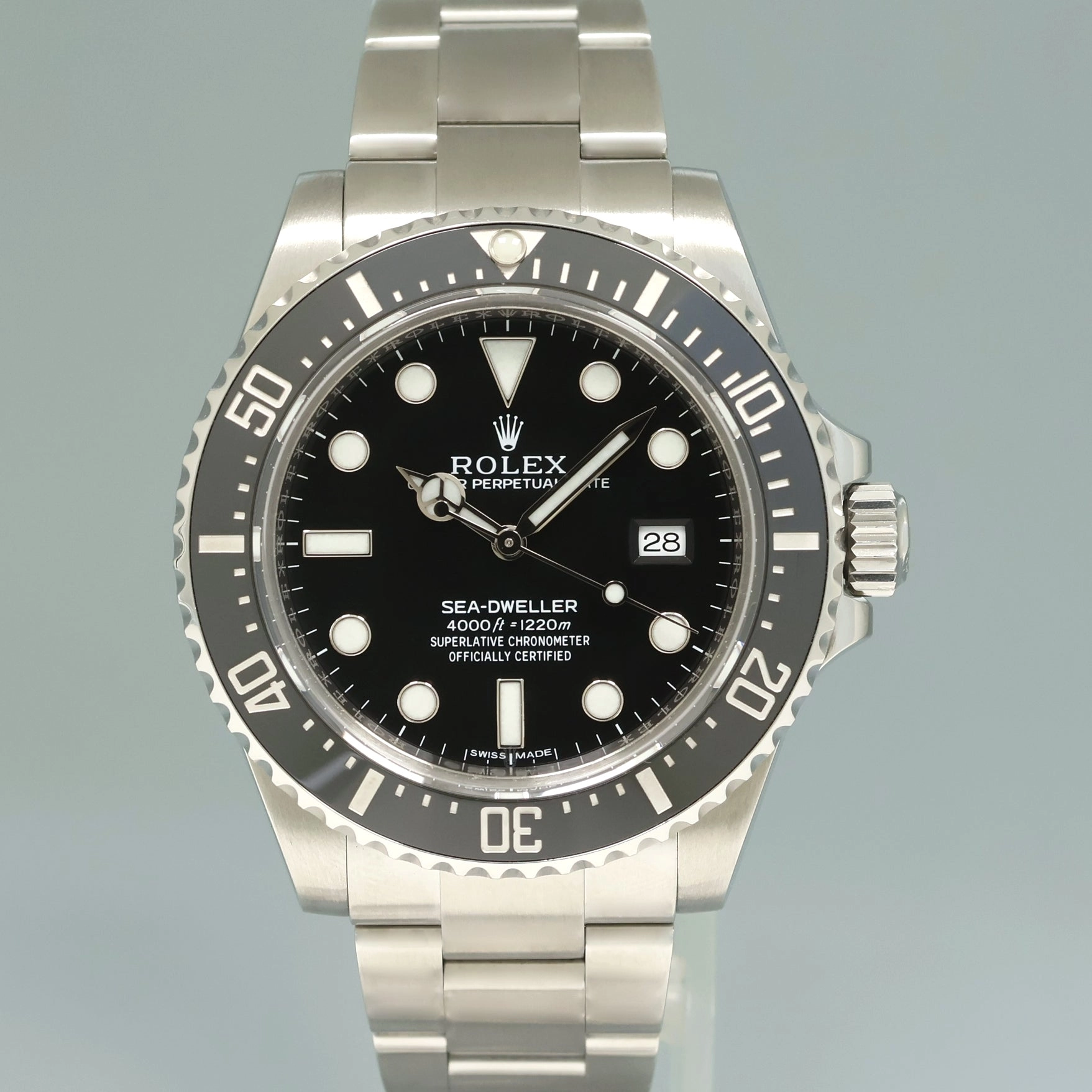MINT 2017 PAPERS Rolex Sea-Dweller 116600 Steel 40mm Black Ceramic Dive Watch Box