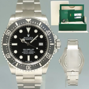 MINT 2017 PAPERS Rolex Sea-Dweller 116600 Steel 40mm Black Ceramic Dive Watch Box