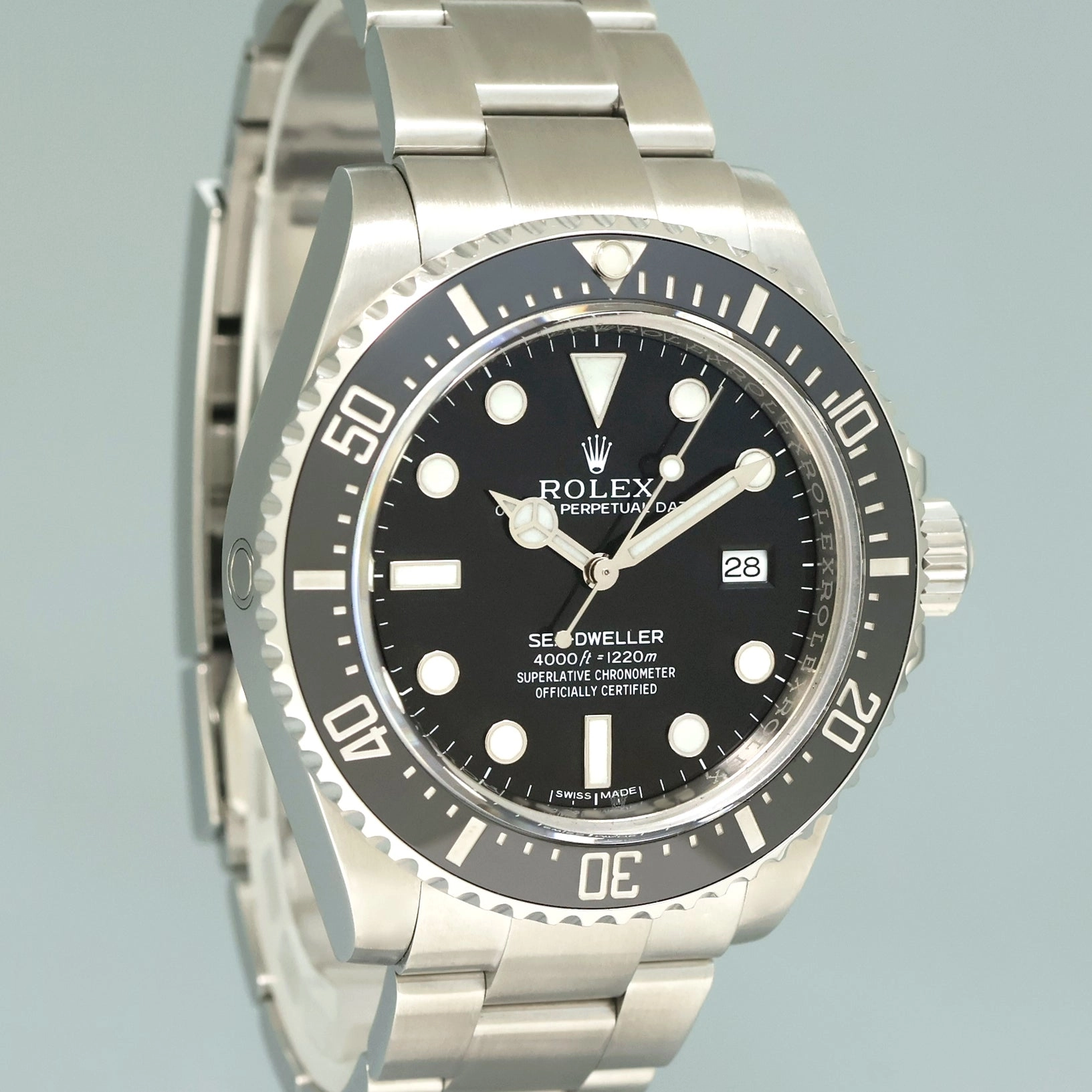 MINT 2017 PAPERS Rolex Sea-Dweller 116600 Steel 40mm Black Ceramic Dive Watch Box