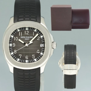 MINT Patek Philippe Steel Aquanaut Black Rubber JUMBO 5165a 38mm Watch Box