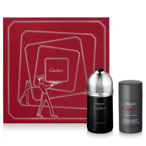 Pasha Edition Noire by Cartier 100ml EDT 2 Piece Gift Set
