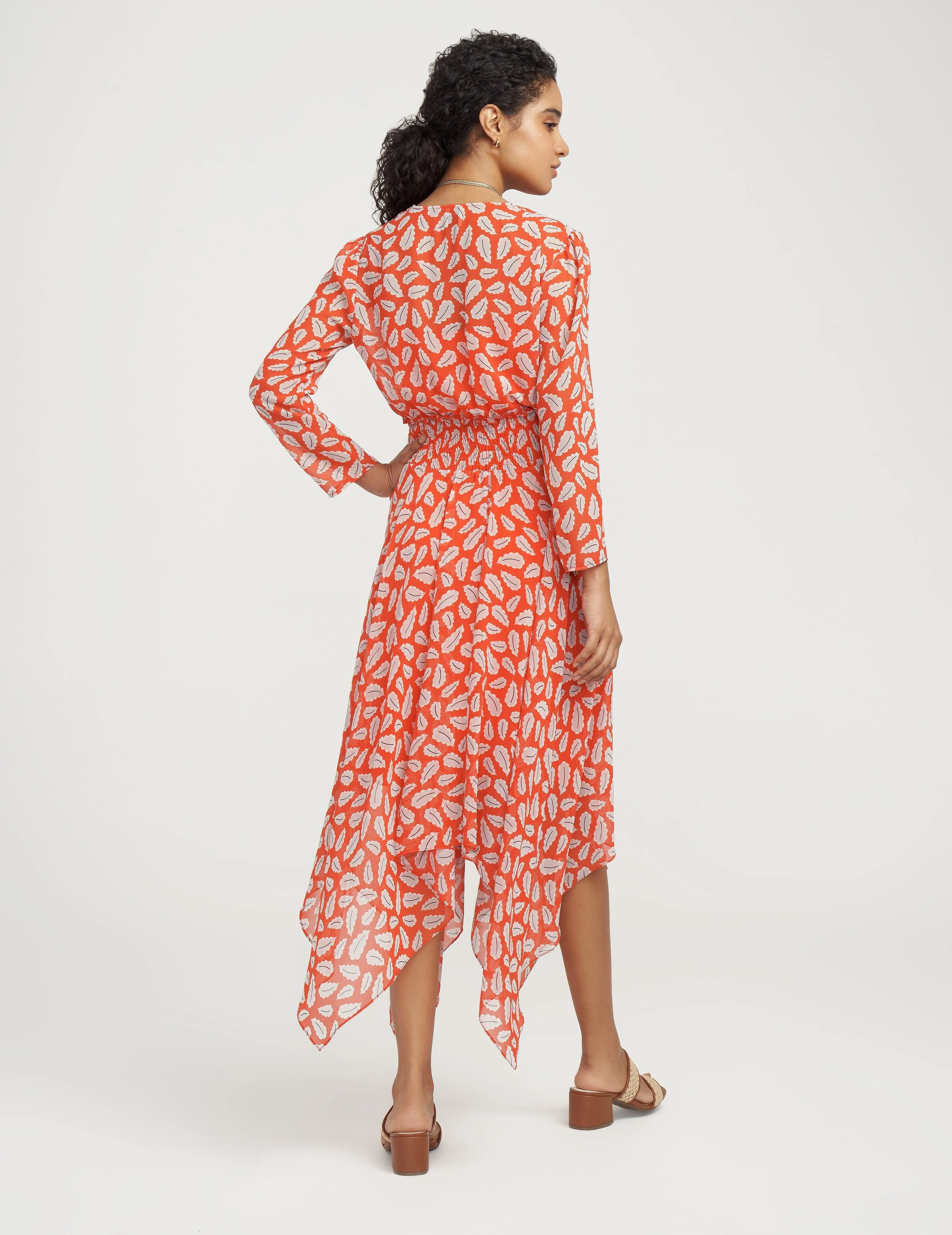Printed Chiffon Midi Dress- Sale