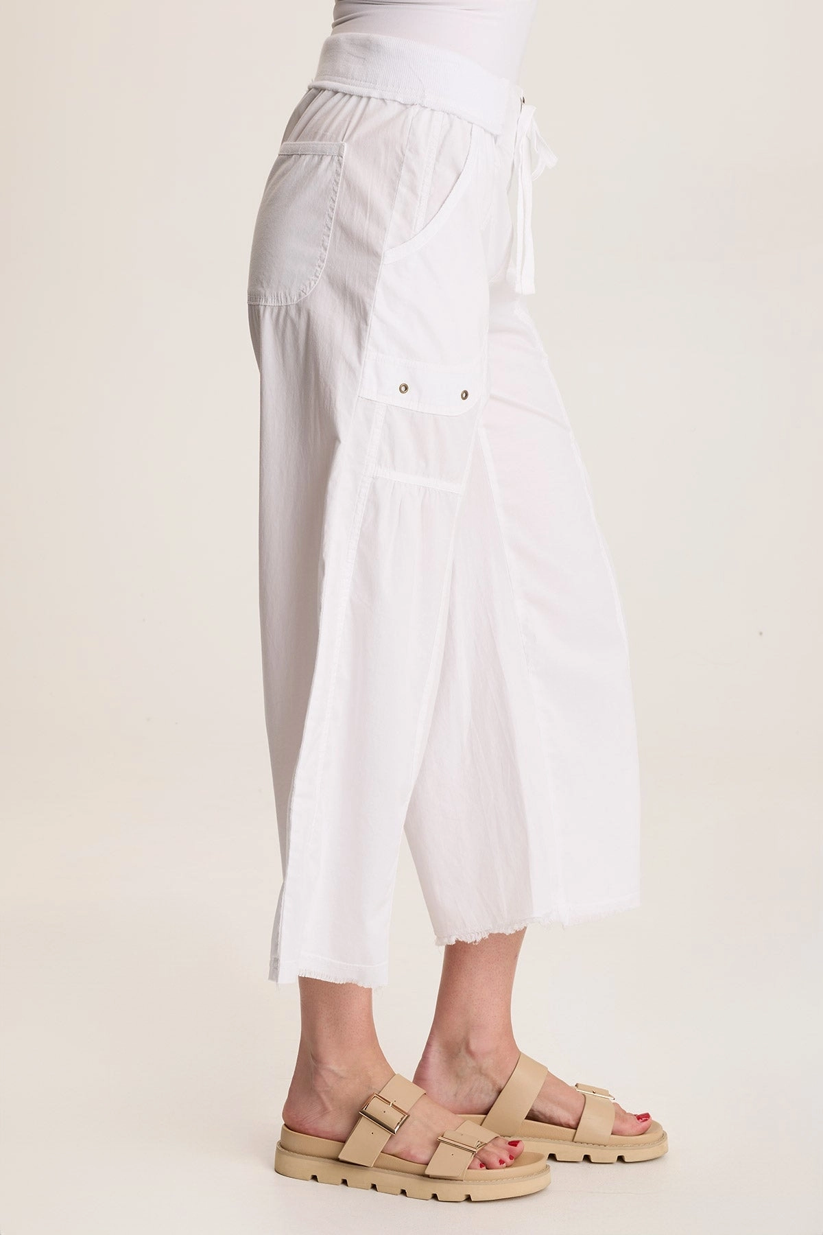Seaver Poplin Wide Leg Crop Pant