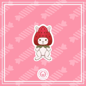 Strawbunnie Sticker