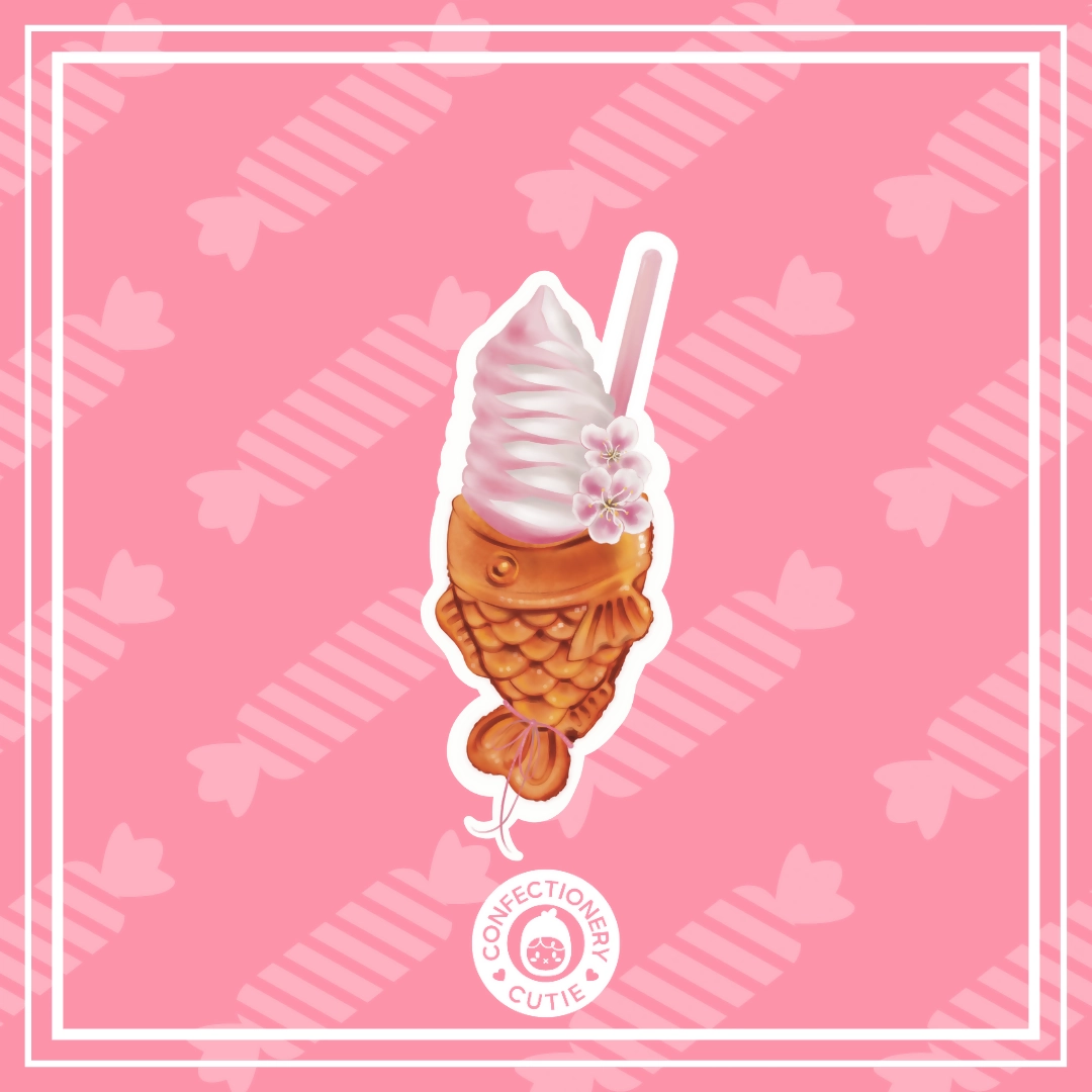 Taiyaki Ice Cream Sticker