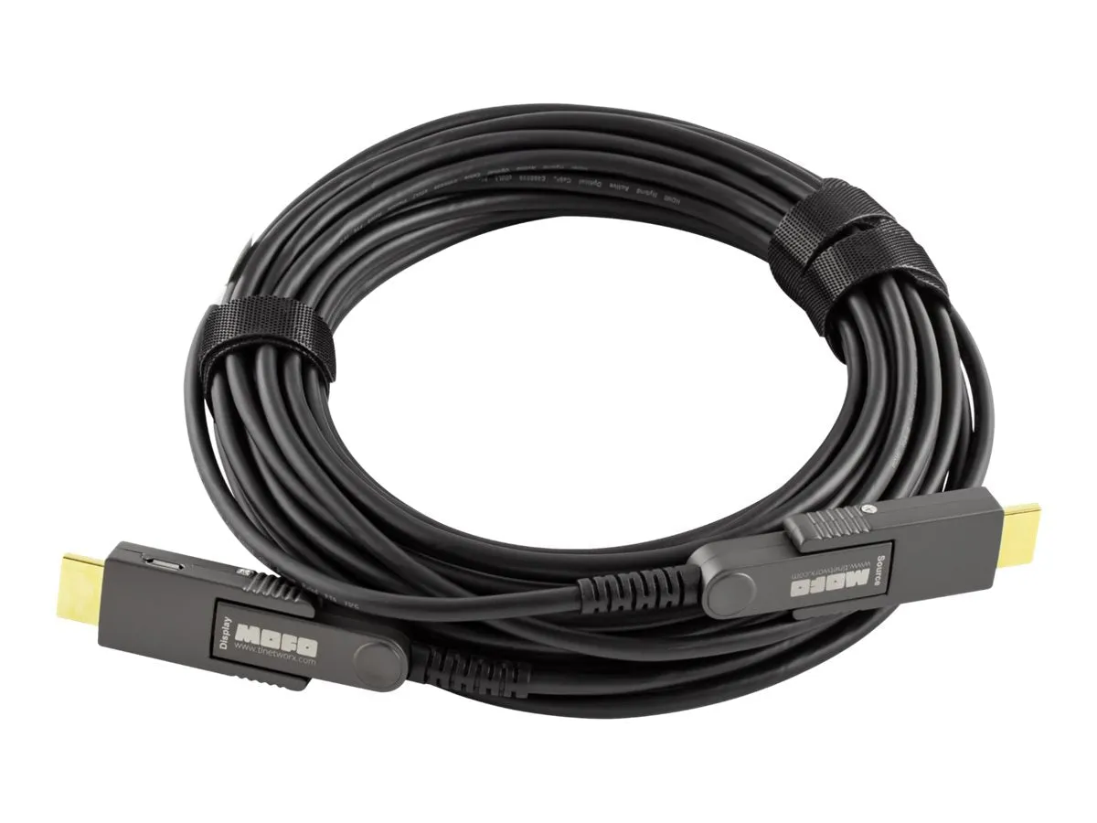 TechLogix MOFO - HDMI cable - HDMI male detachable to HDMI male detachable - 33 ft - hybrid copper/fiber optic - plenum, 8K60Hz MOFO-HD21D-10