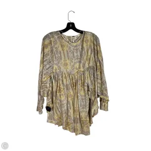 Top Long Sleeve By Free People In Yellow, Size: Xs