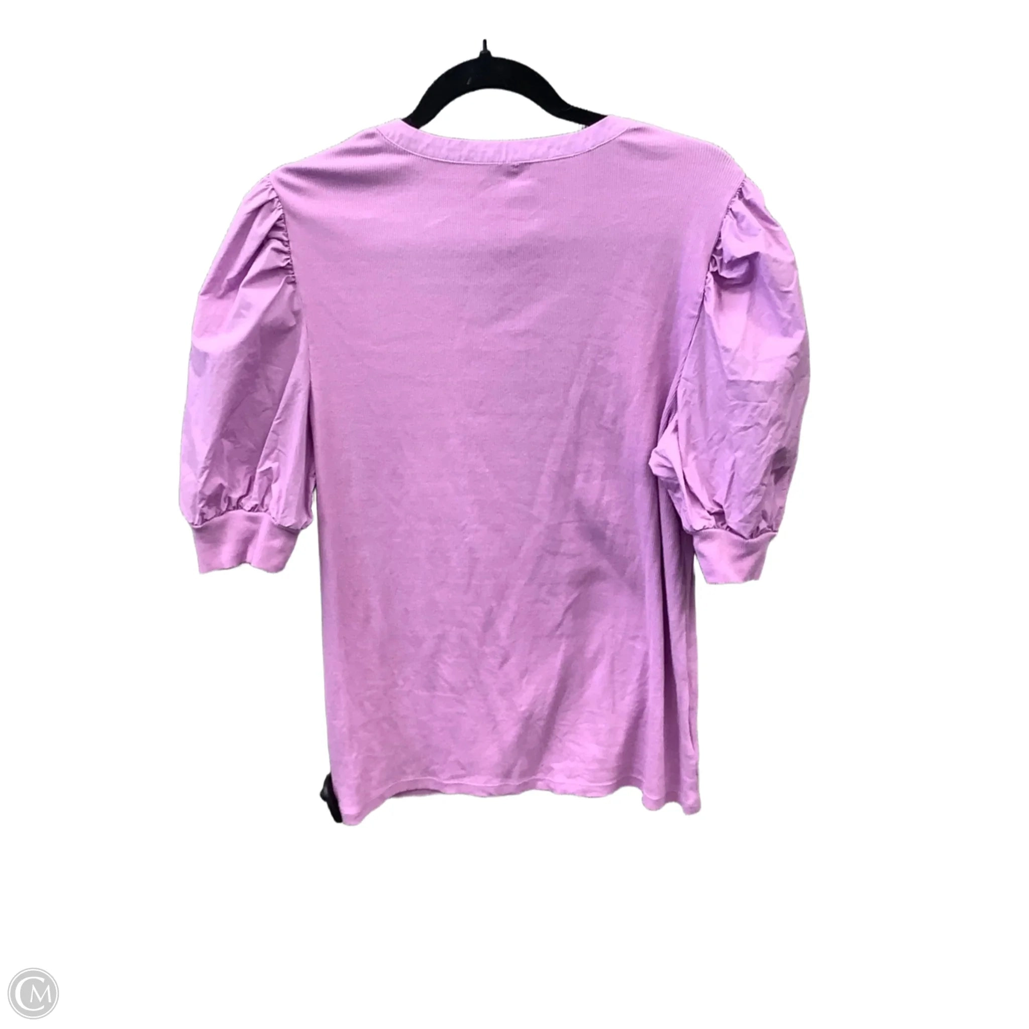 Top Short Sleeve By Loft In Purple, Size: L
