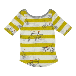 Top Ss By Anthropologie In White & Yellow, Size:S