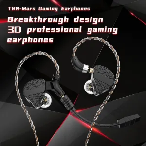 TRN Mars 1DD   1BA   1Vibration Triple Driver In-Ear Monitors For Gaming
