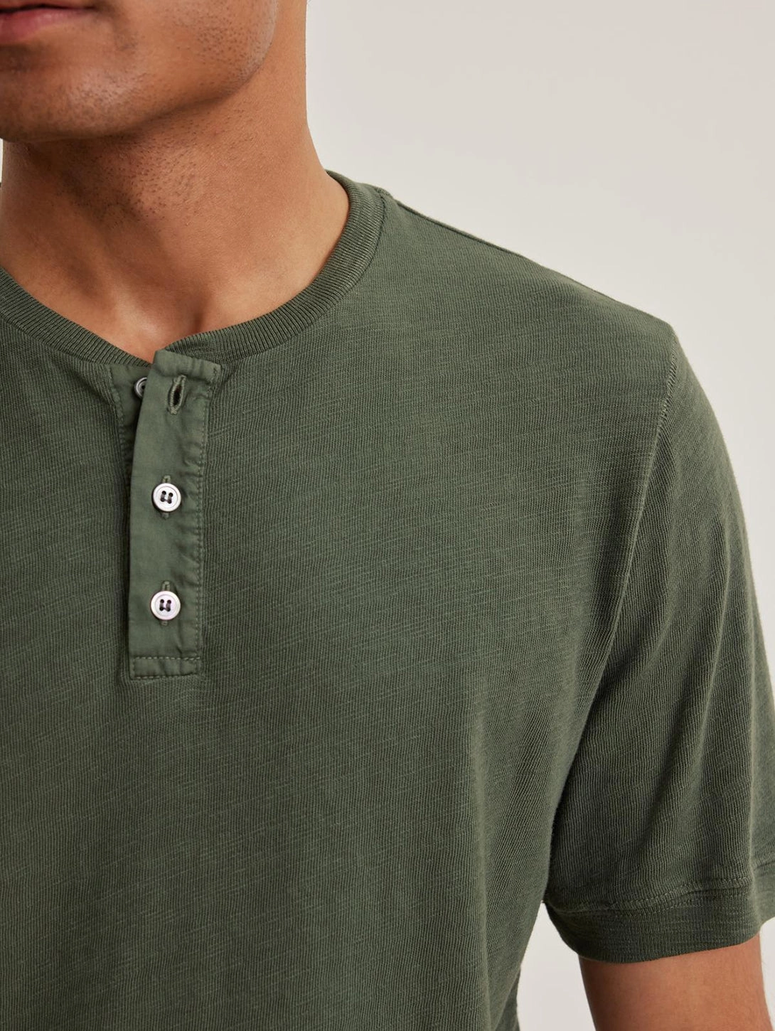 Vito Slub Henley Tee - Caper