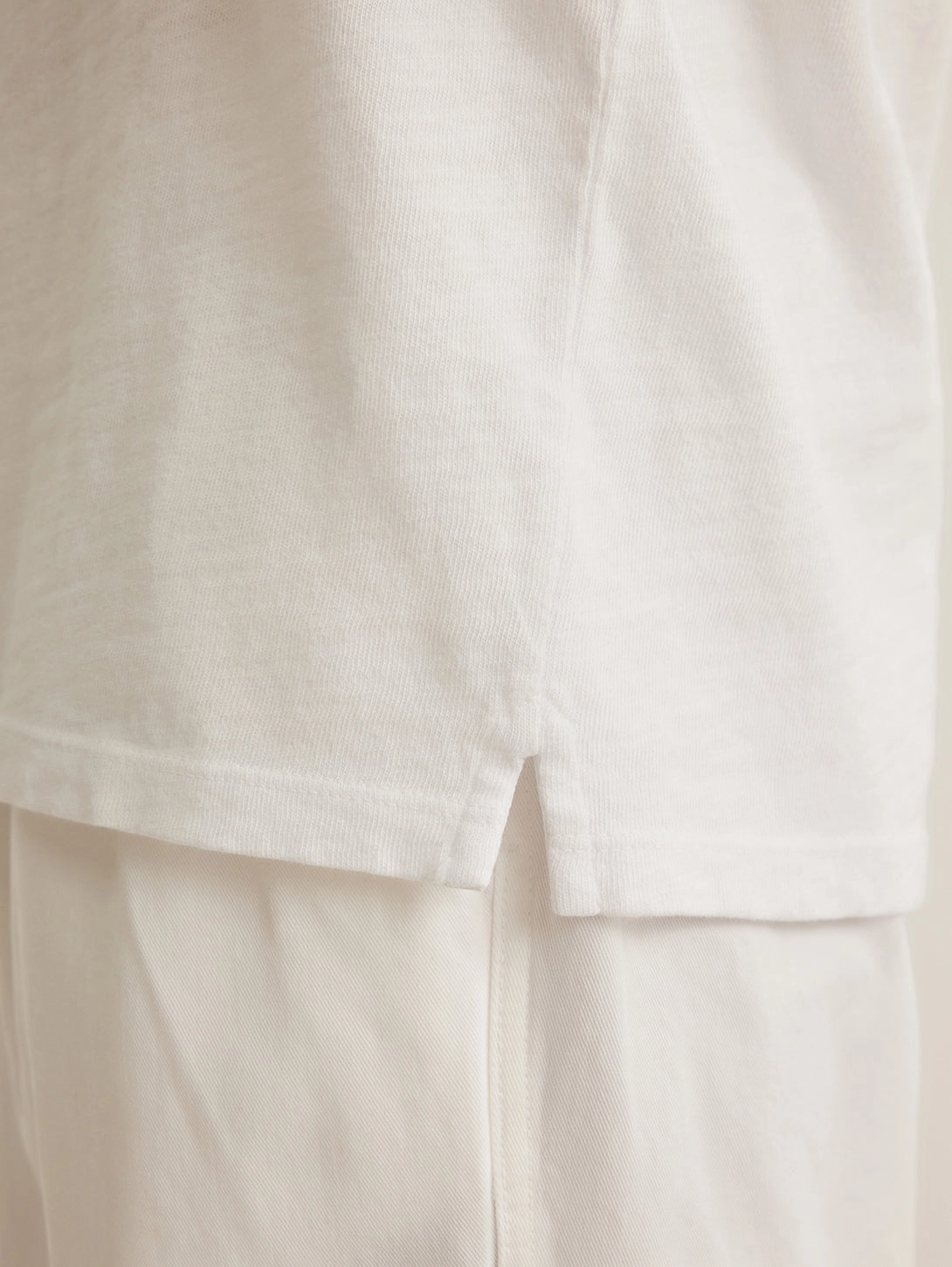 Vito Slub Henley Tee - White