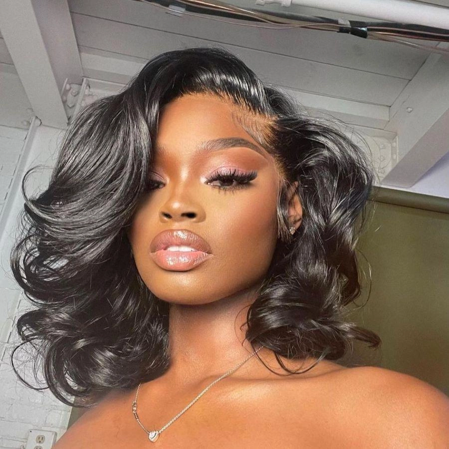 WOWANGEL 13x4 Skinlike HD Lace Frontal Bob Wig Short Wave BOB 250% Density