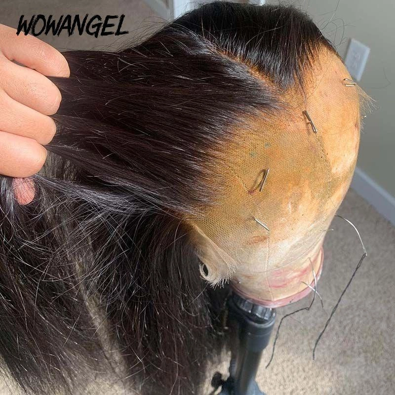 WOWANGEL Skinlike Real HD Full Frontal Lace Wig 13X4 Straight Clean Pre Plucked Hairline