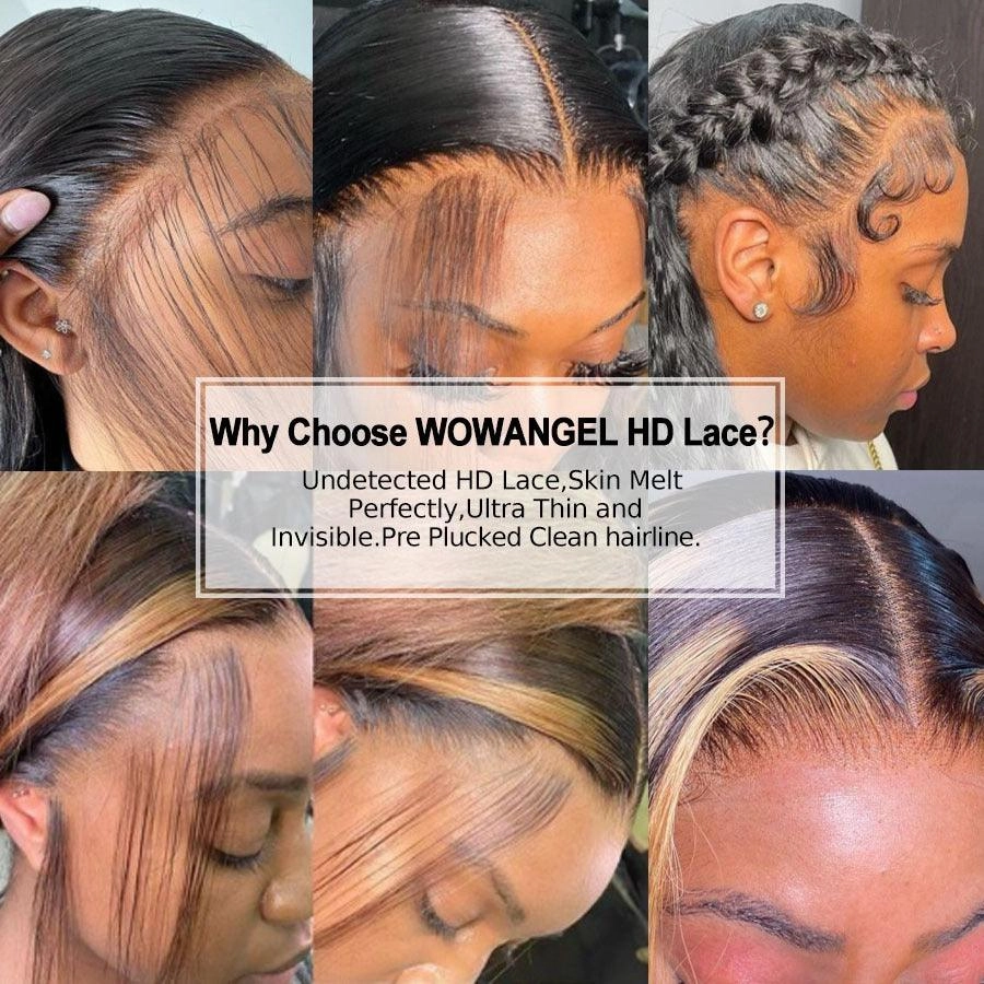 WOWANGEL Skinlike Real HD Full Lace Wig Curly Clean Hairline
