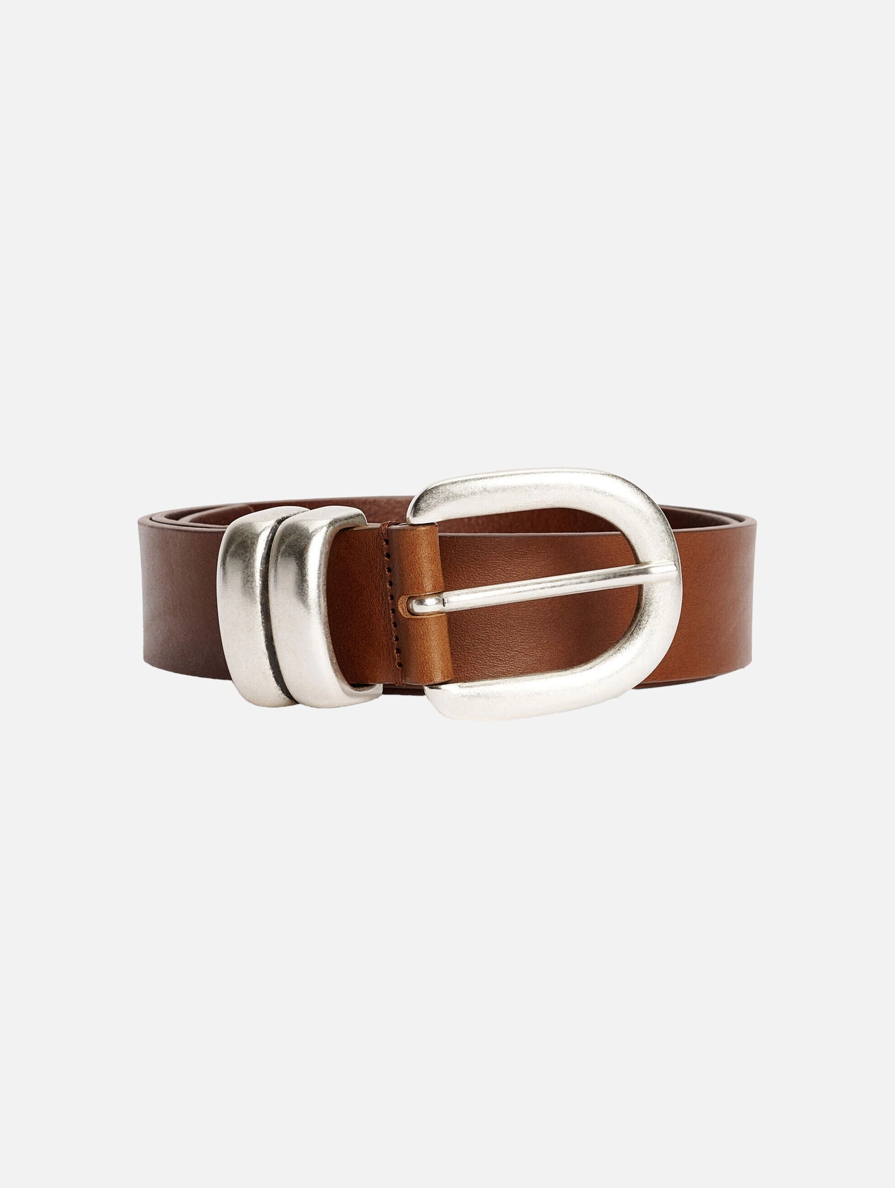 Zoira Leather Belt in Dark Brown